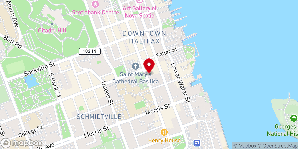 Map showing location of St. Matthew's United Church