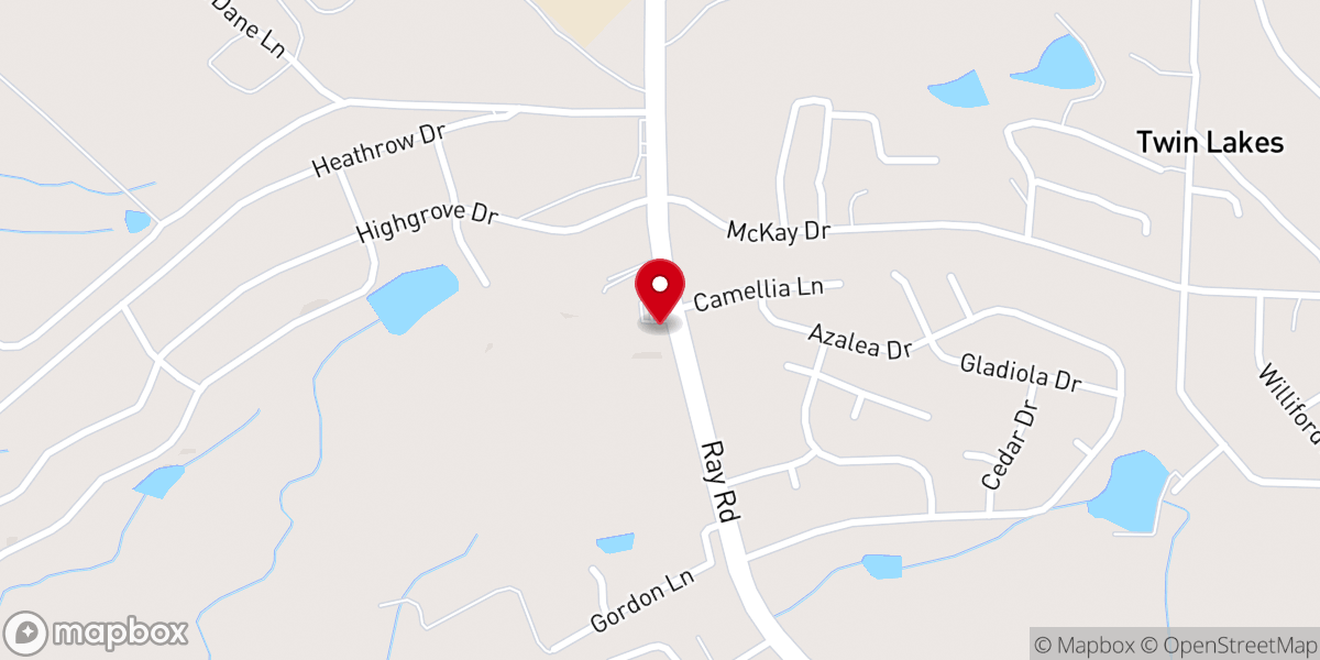 Map showing location of AC³ Anderson Creek Community Church