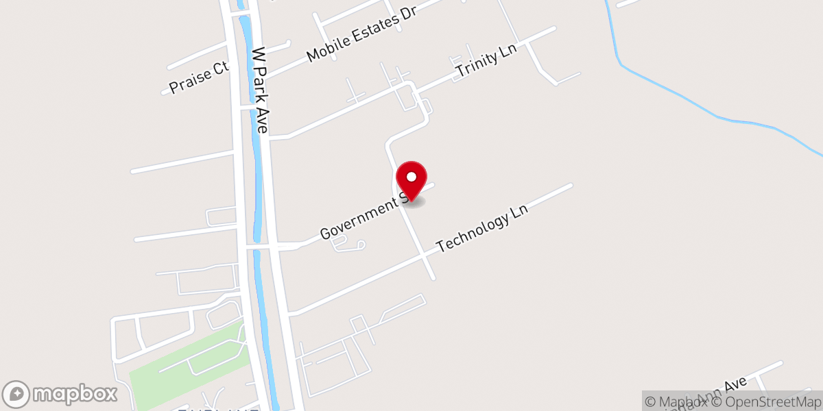 Map showing location of Terrebonne Parish Public Works Administration