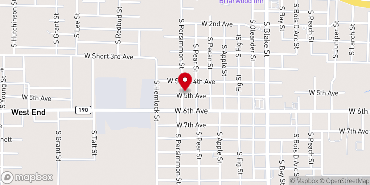 Map showing location of Christ Temple Holiness Church