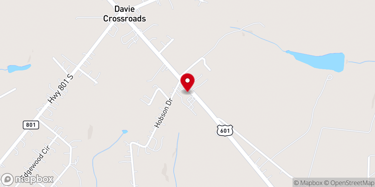 Map showing location of Trinity Baptist Church