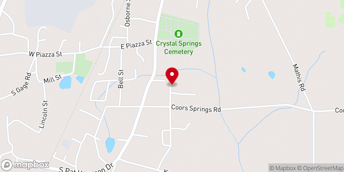Map showing location of Clear Creek Church