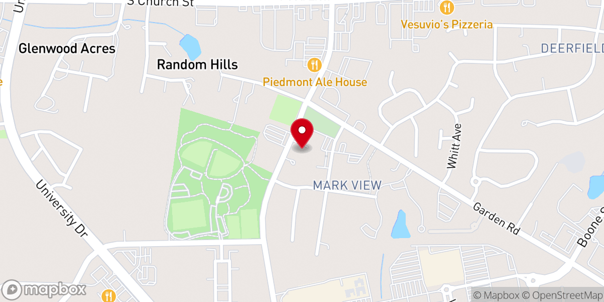 Map showing location of St. Marks Church