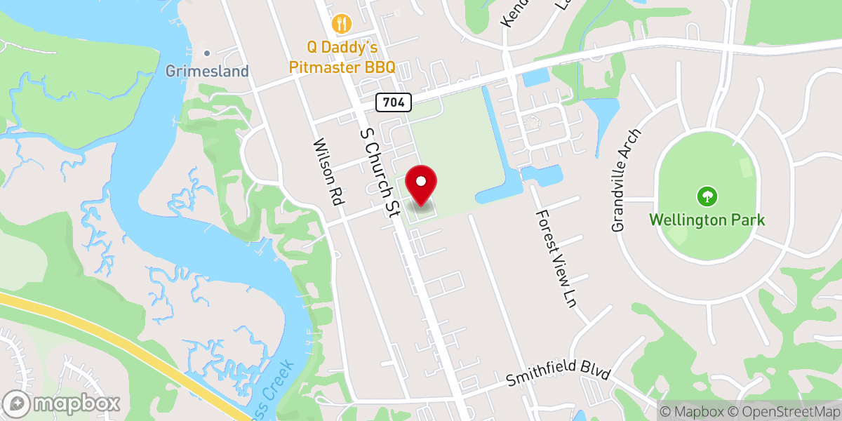 Map showing location of Virginia Department of Motor Vehicles