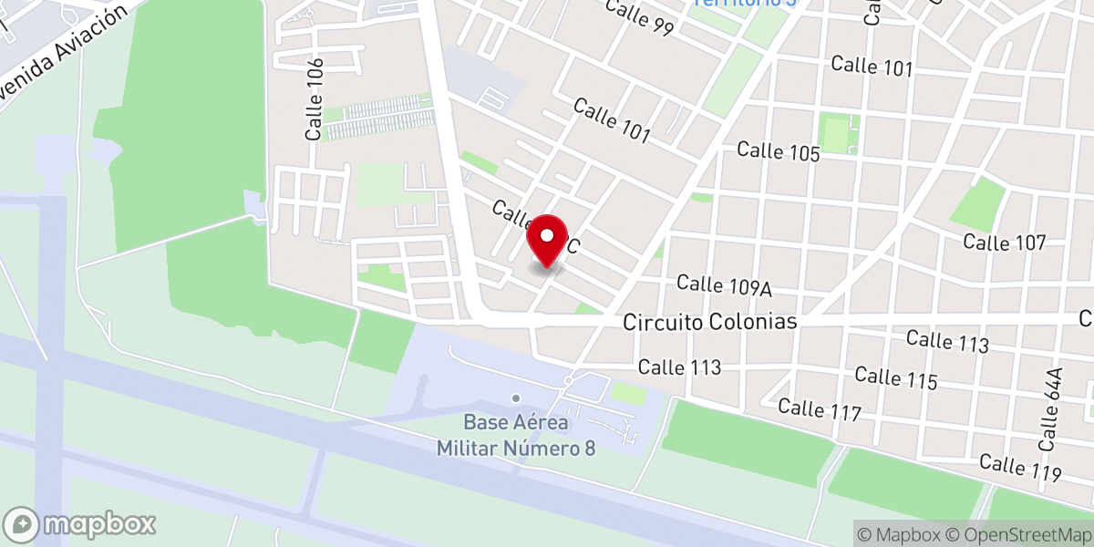 Map showing location of Centro de Fe Sinaí Asambleas de Dios