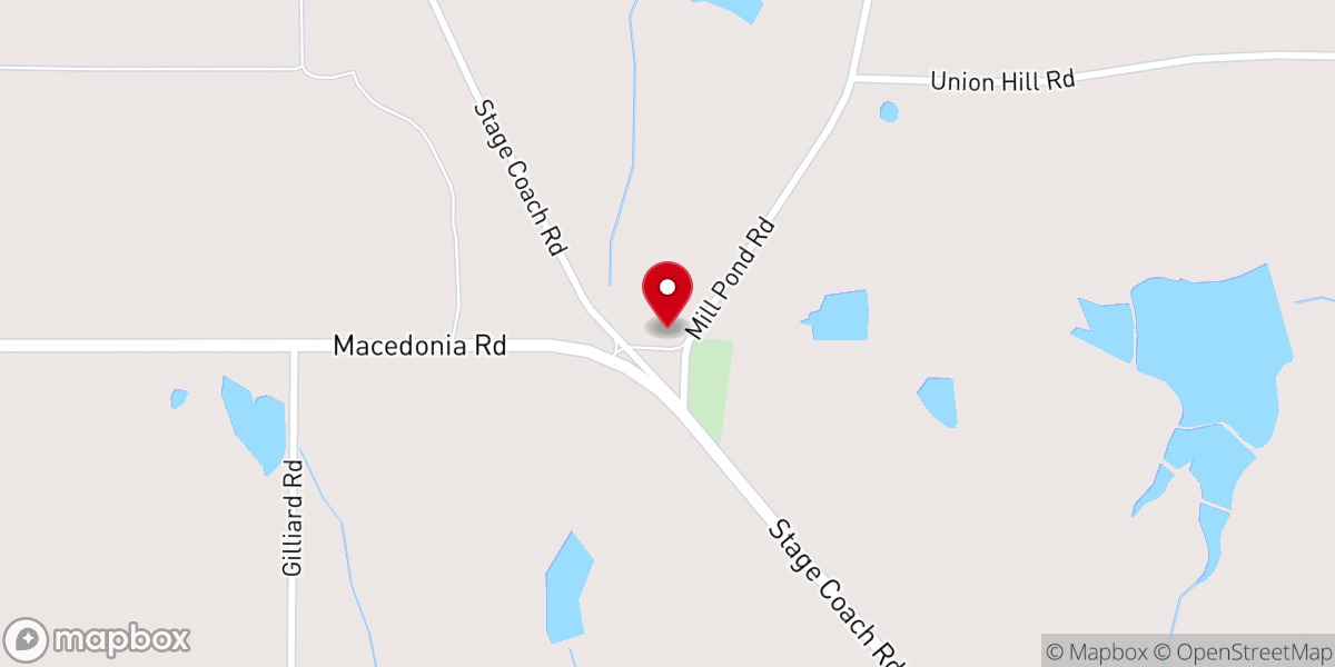 Map showing location of Macedonia Baptist Church