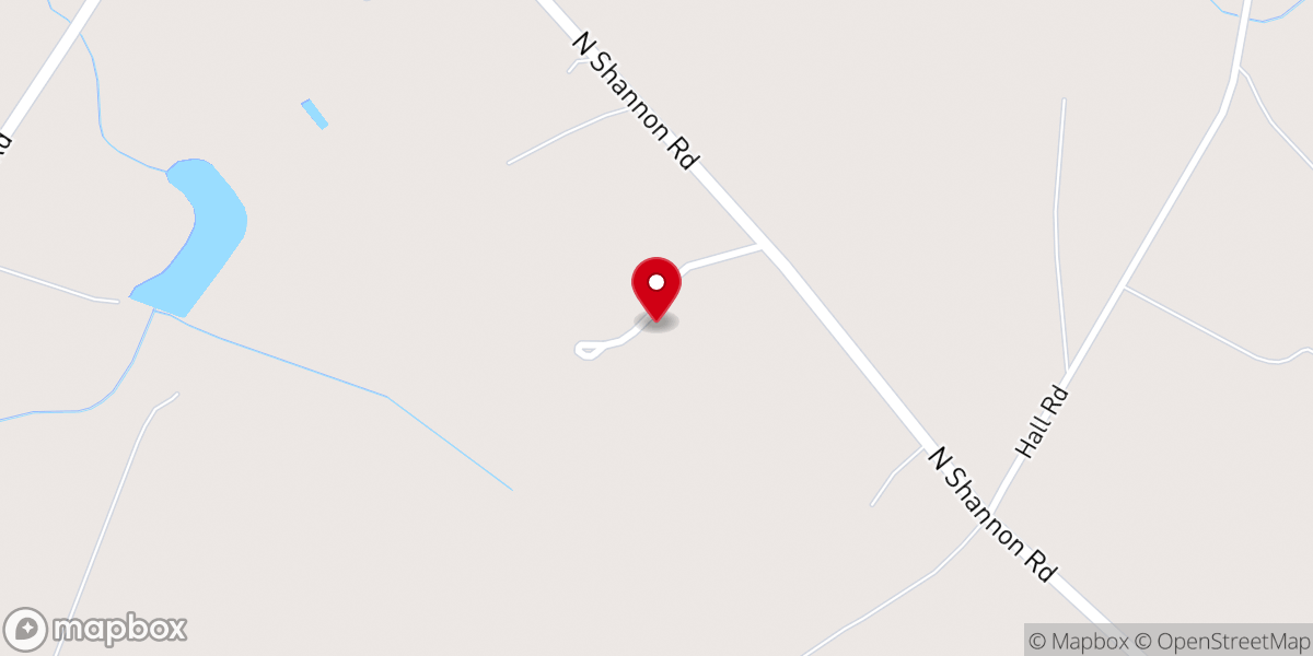 Map showing location of Bridges Grove African Methodist Episcopal Zion Church