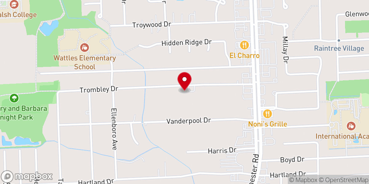 Map showing location of Troy Church of Christ