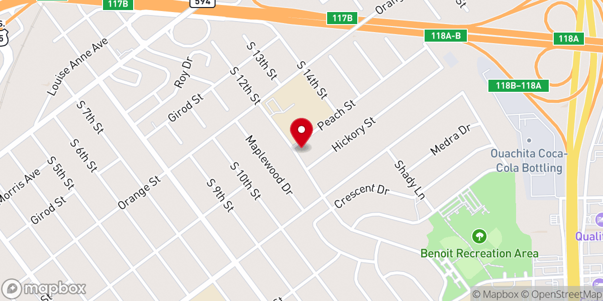 Map showing location of St Mary Baptist Church