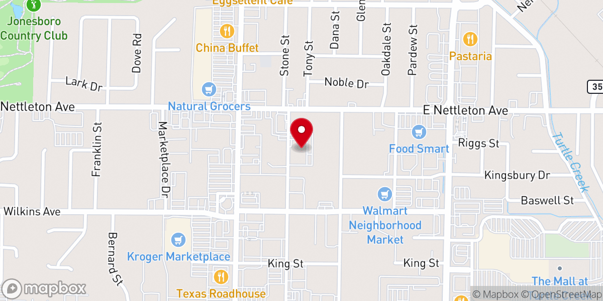 Map showing location of Refuge Church of the Assemblies of God - Food Distribution Center