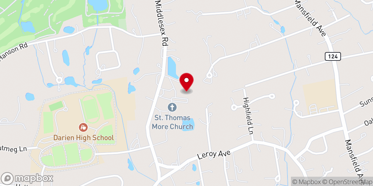 Map showing location of St. Thomas More Church