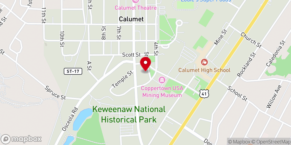 Map showing location of Christ Episcopal Church