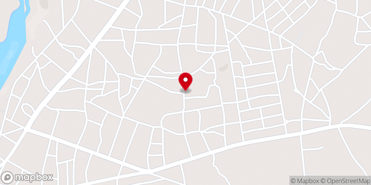 Map showing location of Power Point Bible Church (Rhema Cathederal