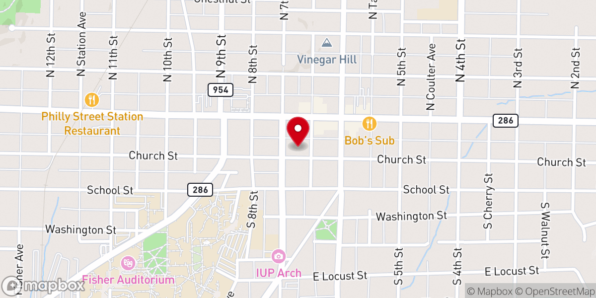 Map showing location of Chestnut Hills Dental Indiana