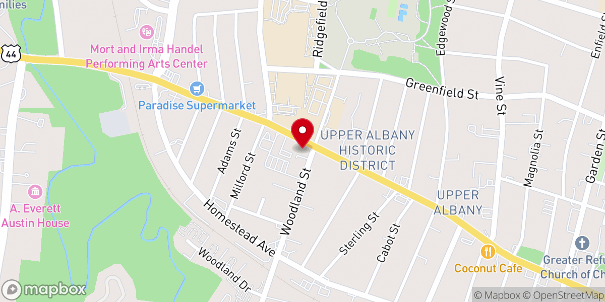 Map showing location of North United Methodist Church