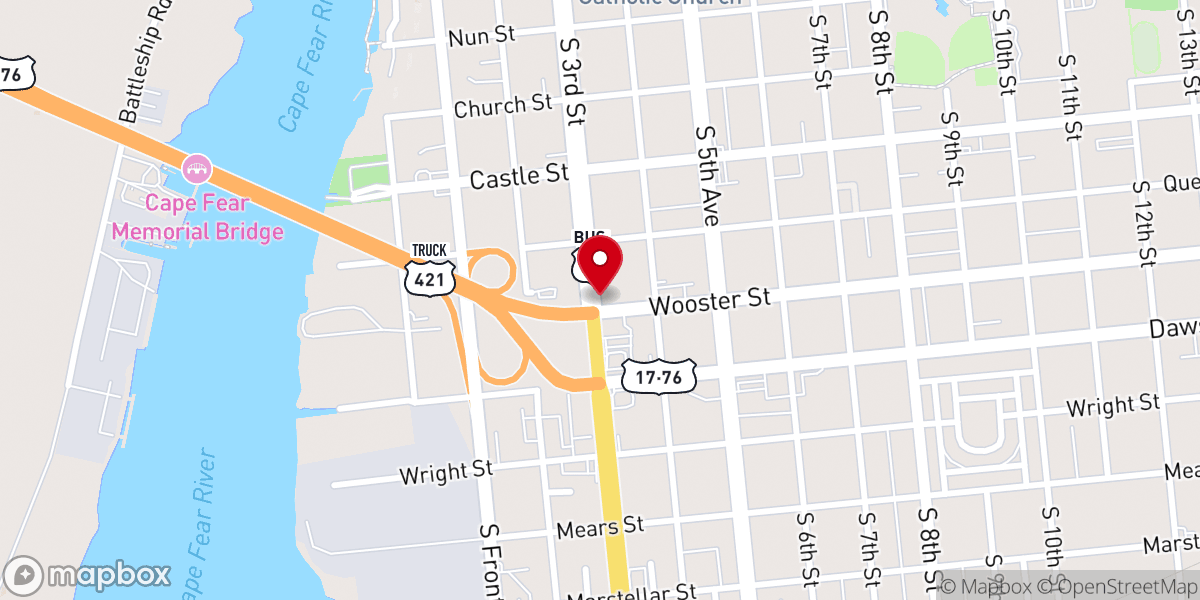 Map showing location of Mount Moriah United Holy Church of America Inc