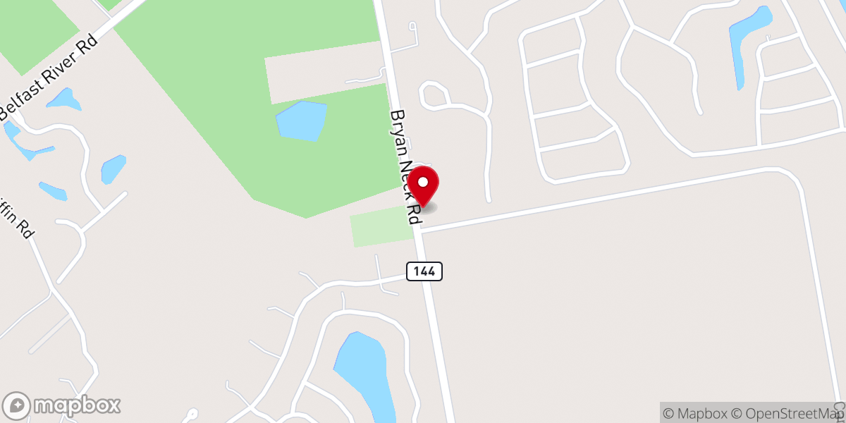 Map showing location of Bryan Neck Missionary Baptist