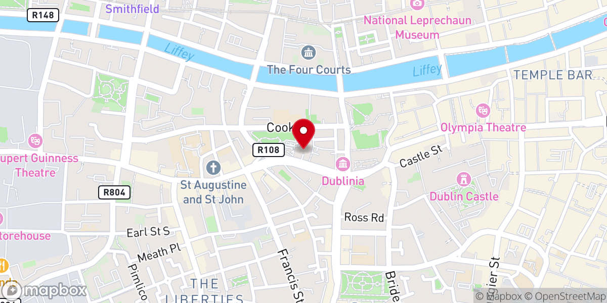 Map showing location of St Audoen's Catholic Church