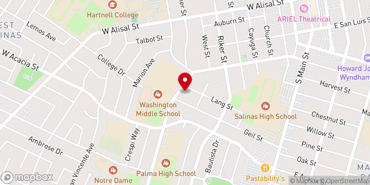 Map showing location of Iglesia Universal