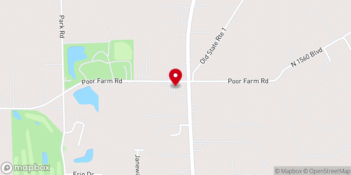 Map showing location of Parkview Christian Church