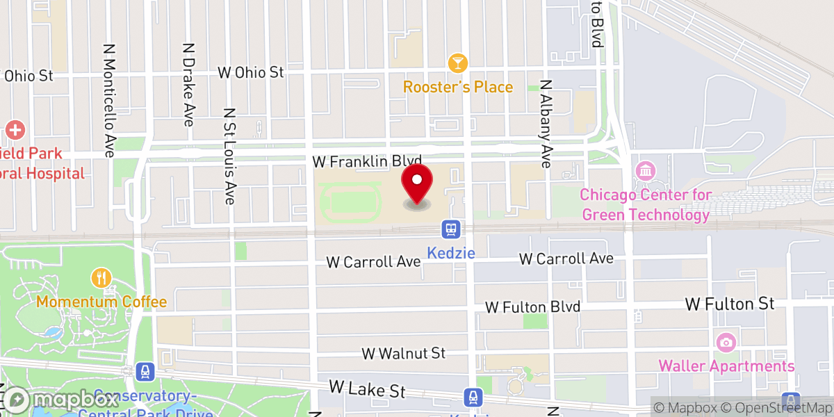 Map showing location of Refuge Chicago
