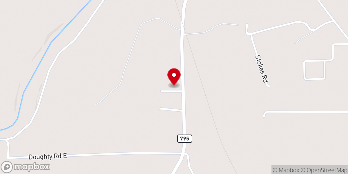 Map showing location of Providence Church