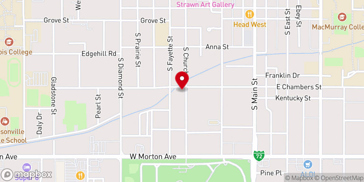 Map showing location of Main Street Farms