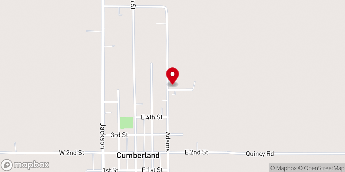 Map showing location of United Methodist Church