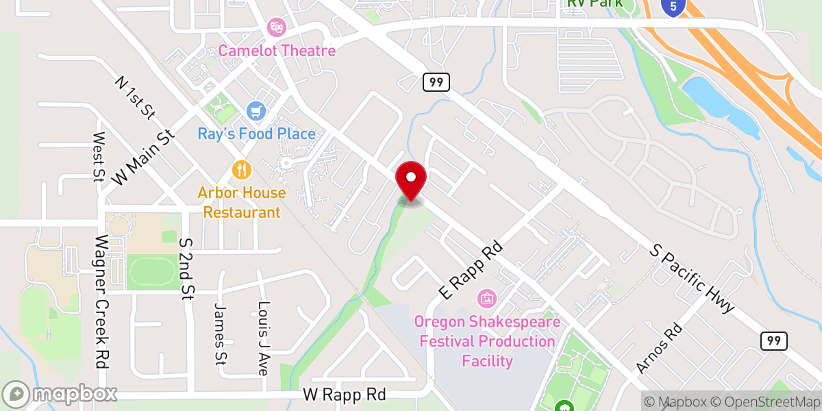 Map showing location of Creekside Christian Fellowship