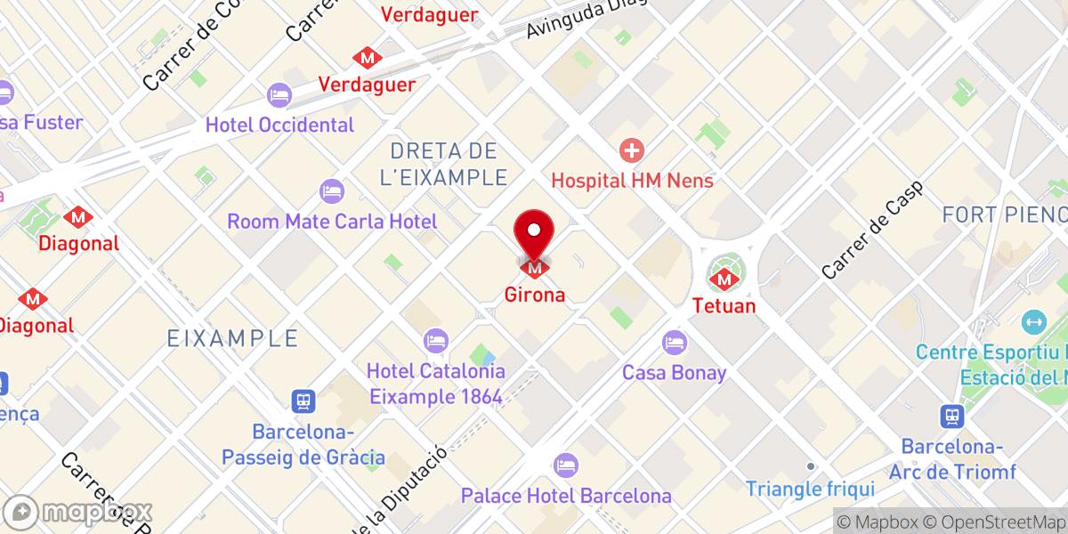 Map showing location of Iglesia Cristiana Internacional de Barcelona