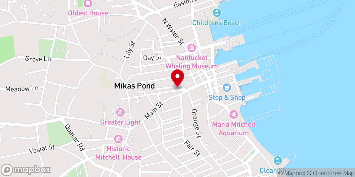 Map showing location of Nantucket United Methodist Church
