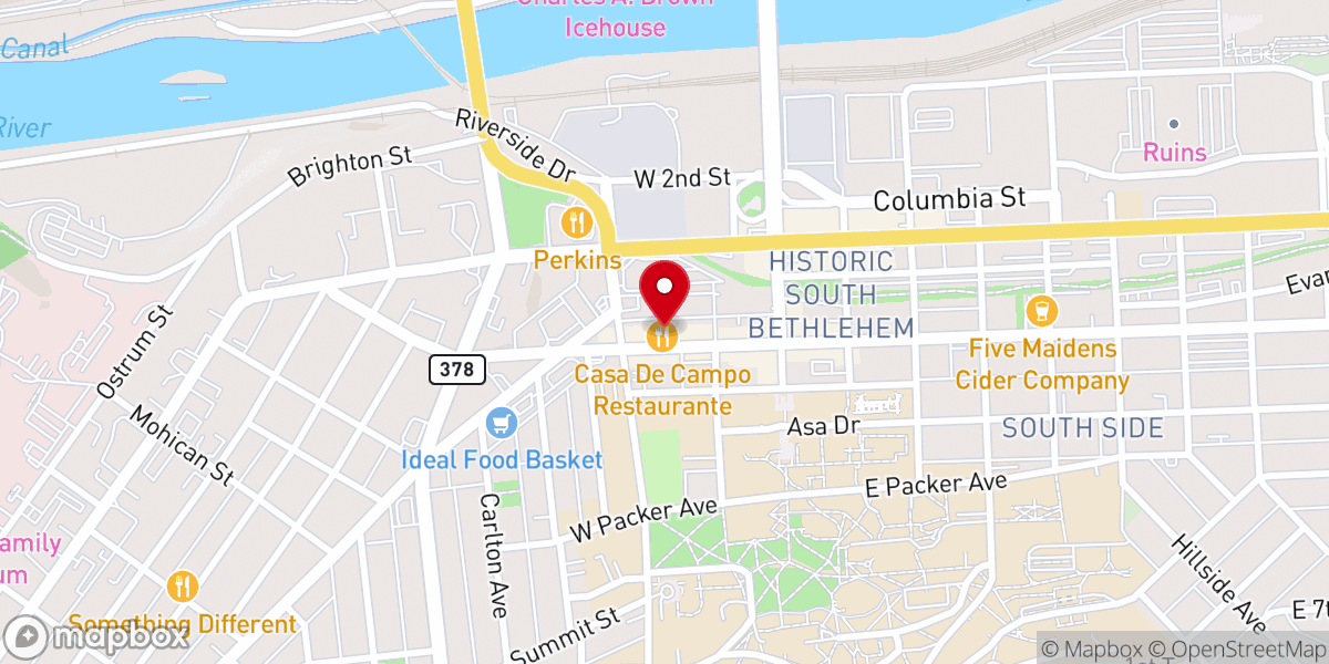 Map showing location of Iglesia de Dios Pentecostal