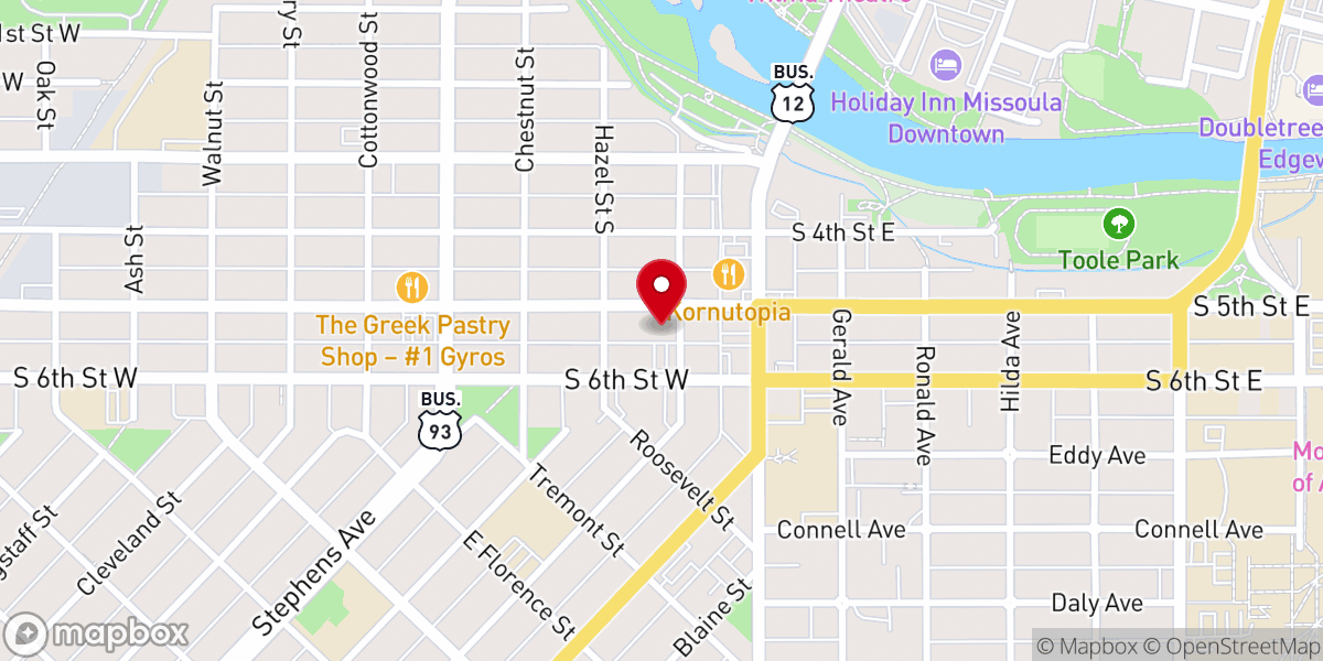 Map showing location of First Presbyterian Church