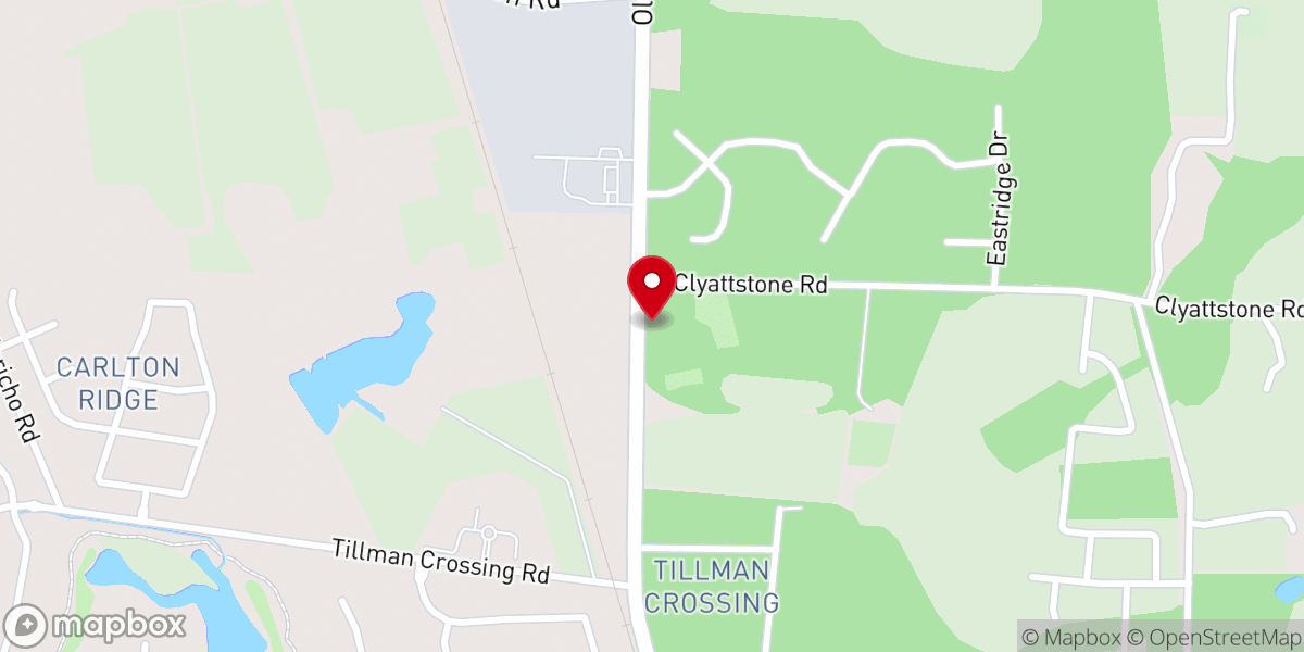 Map showing location of Mount Airy Church