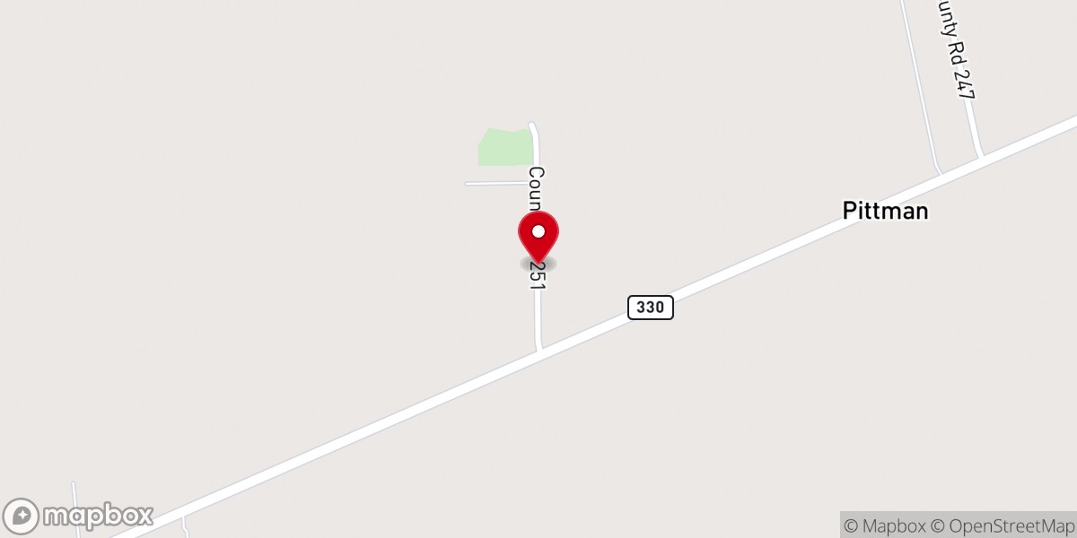 Map showing location of Zion Springs Missionary Baptist