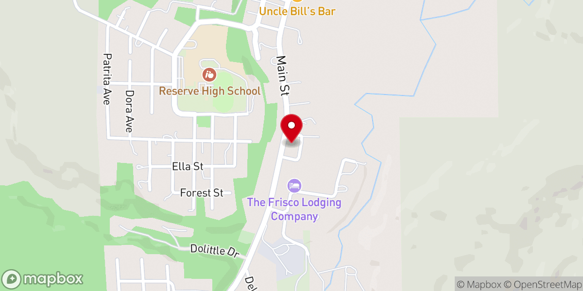 Map showing location of Reserve Baptist Church