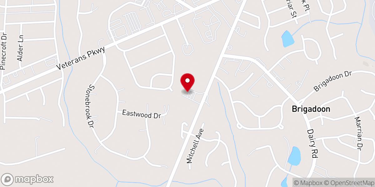 Map showing location of Mount Calvary Baptist Clayton