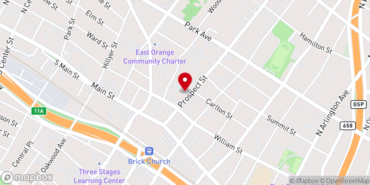 Map showing location of Fountain of the Living Word Church