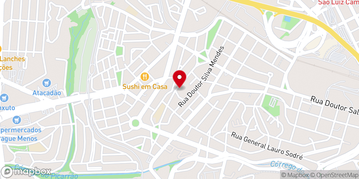 Map showing location of Paz Church Campinas