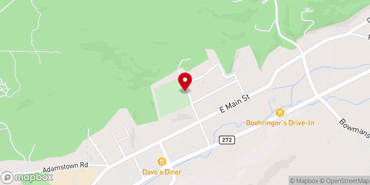 Map showing location of Musser Memorial Chapel