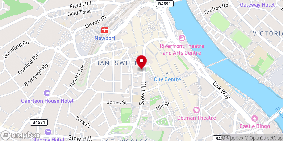 Map showing location of The House - home of Bethel Community Church