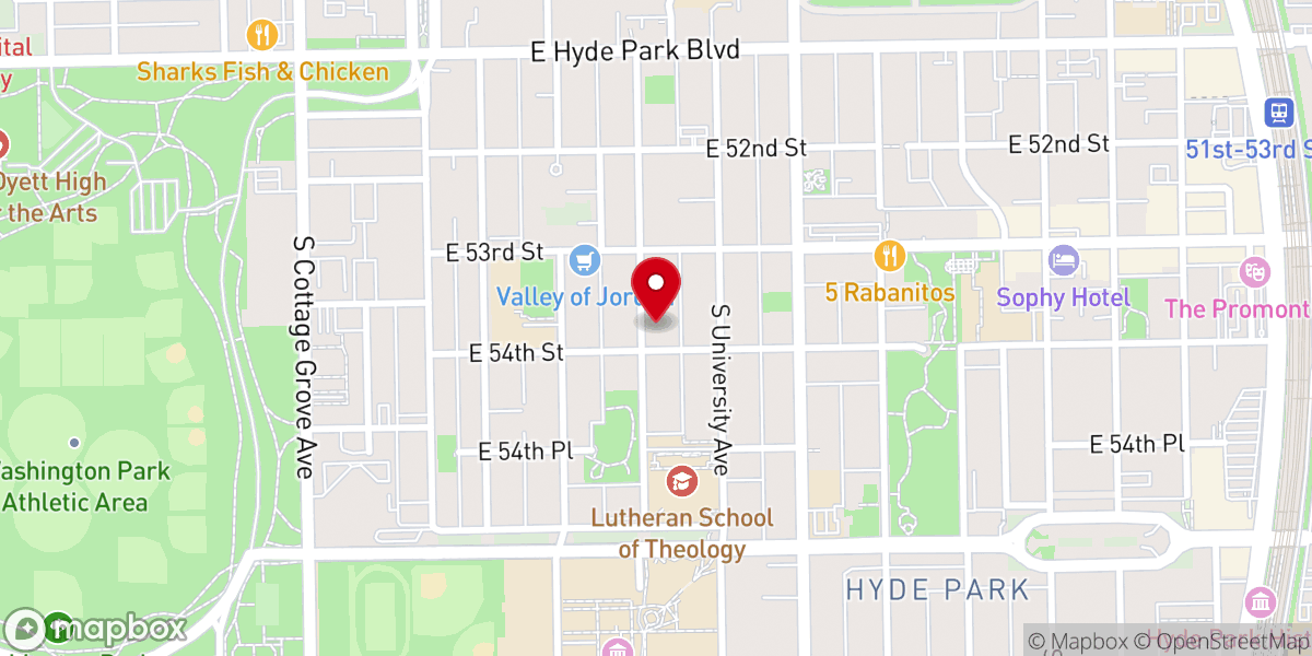 Map showing location of The Vineyard Church of Hyde Park