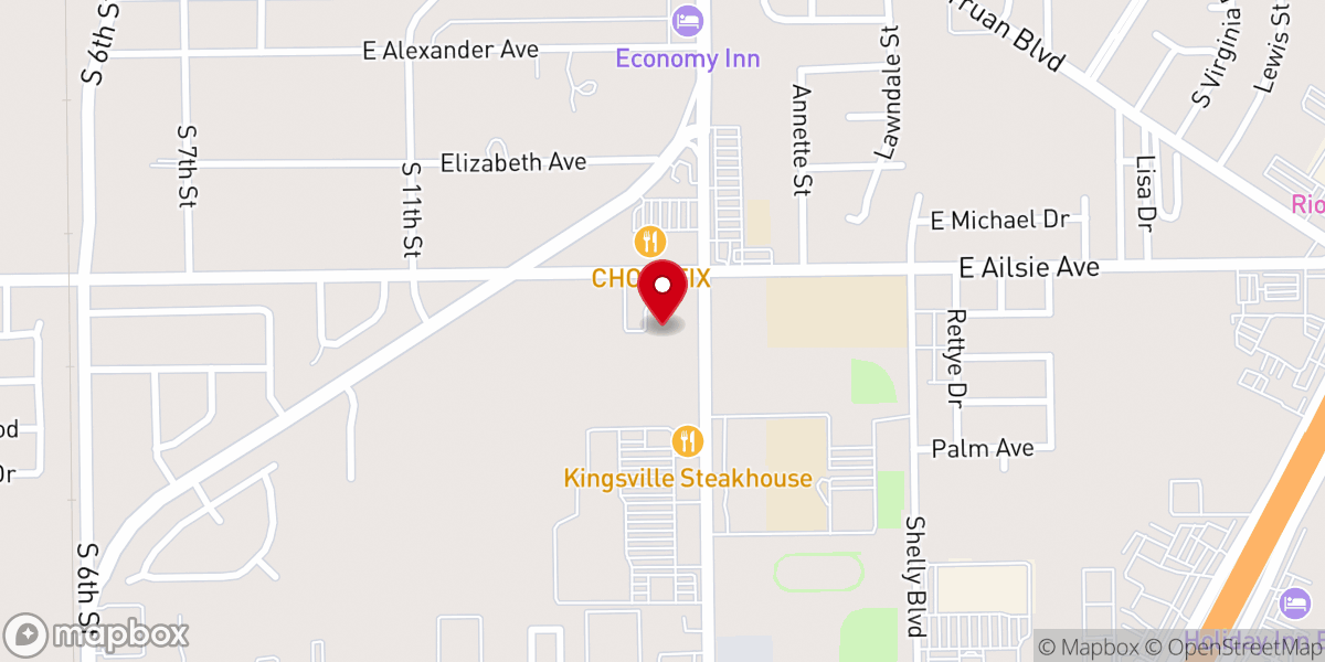 Map showing location of Bay Area Fellowship - Kingsville