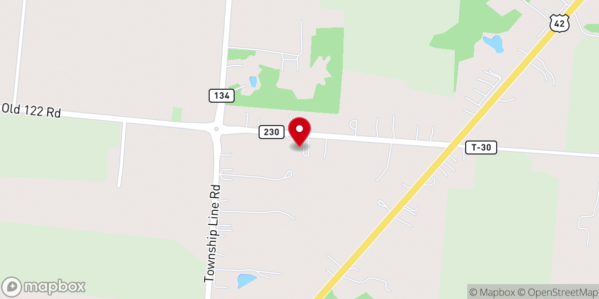 Map showing location of Dodds Pentecostal Church of God