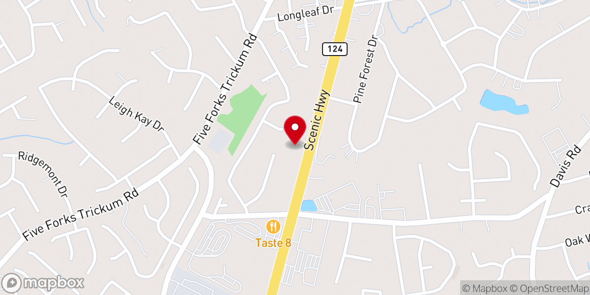 Map showing location of Gwinnett Metro Baptist Association