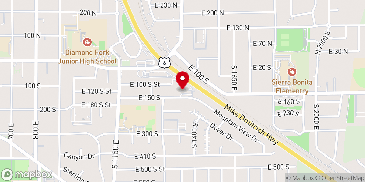 Map showing location of Legacy House of Spanish Fork
