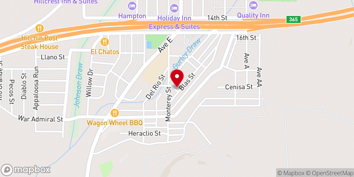 Map showing location of Catholic Rectory