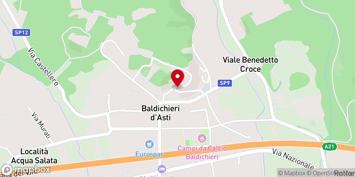 Map showing location of Chiesa di San Secondo