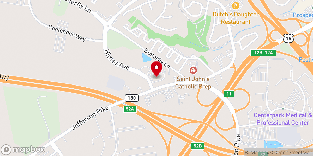 Map showing location of First Missionary Baptist Church