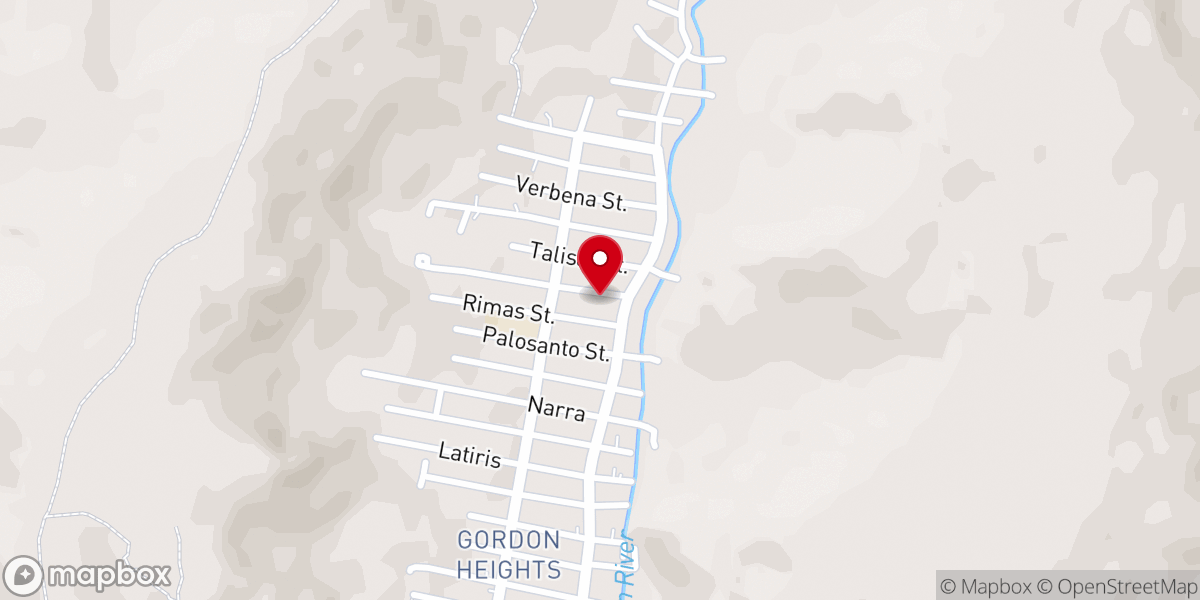 Map showing location of Church of Christ at Gordon Heights